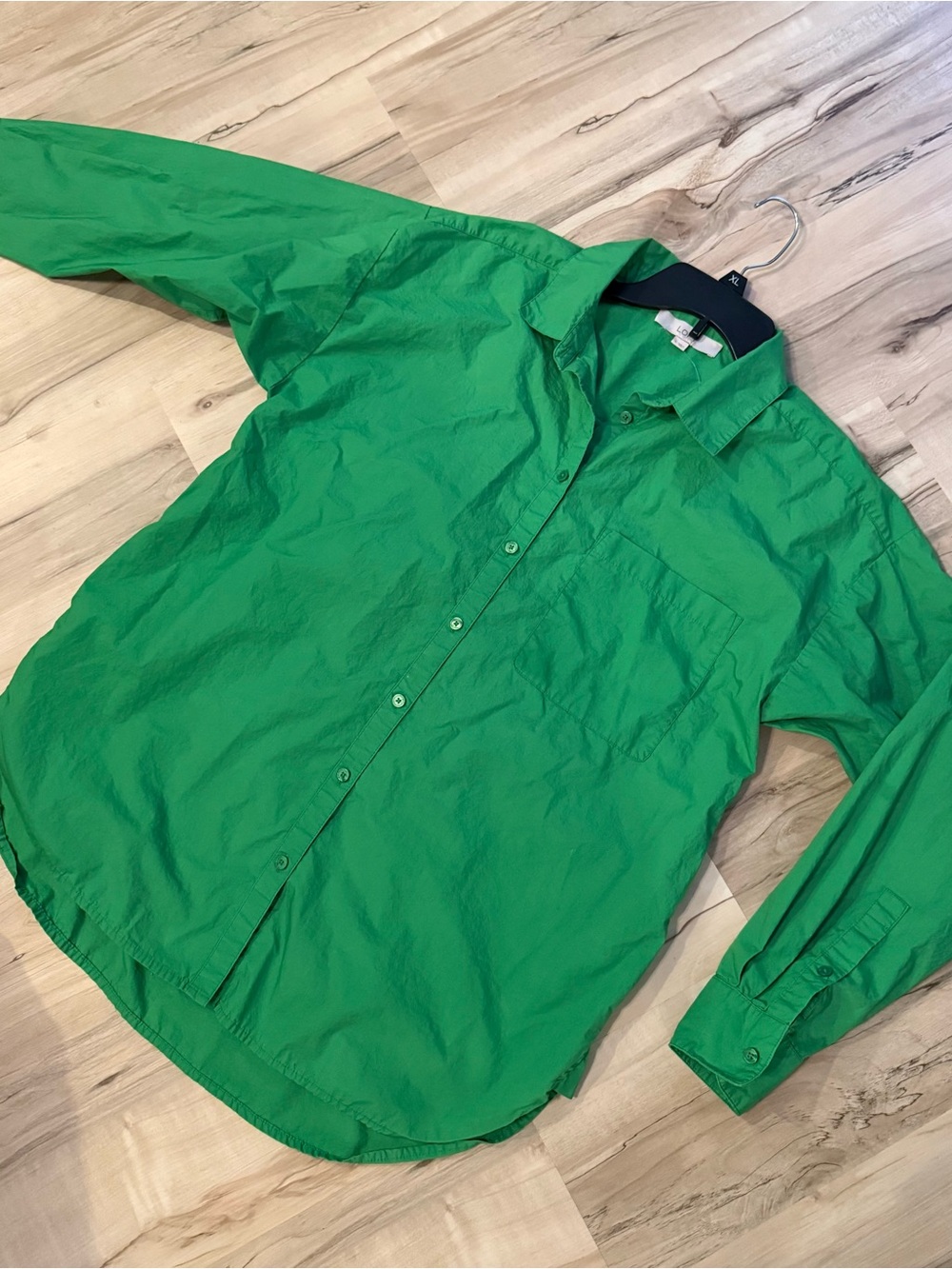 NWOT LOFT Green Button-Up blouse size large